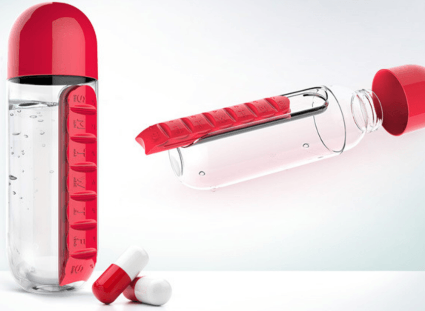 Pill And Vitamin Organiser Bottle - DMC Wholesale