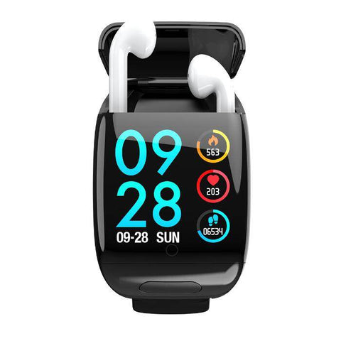 Smart Watch with Wireless Earbuds - Alt View