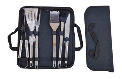 Camping Braai BBQ Tool Set With Case (6 pcs) - DMC Wholesale