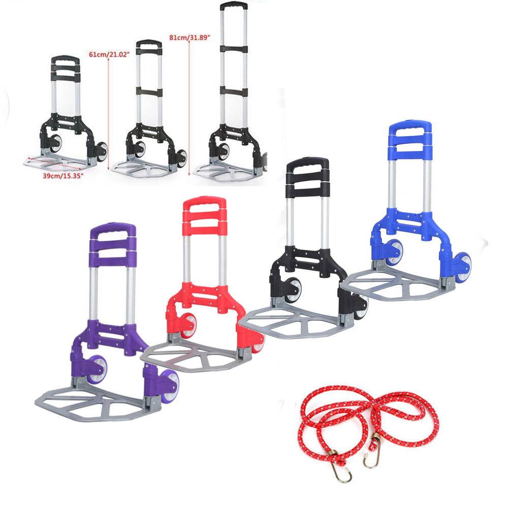 Aluminium Folding Portable Heavy Duty Push Trolley - DMC Wholesale
