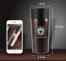 Double Wall Vacuum Insulated Travel Coffee Cup (380ml) - DMC Wholesale