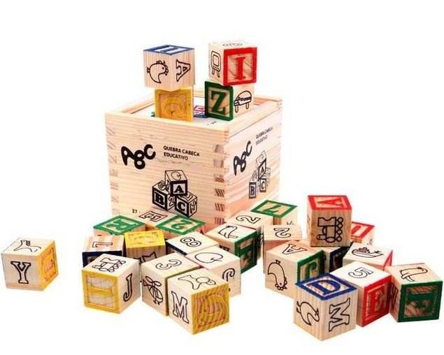 Educational Wooden ABC Blocks (27 pcs) - DMC Wholesale