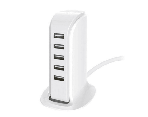 USB Adapter Charger Station Hub (5 Port) - Alt View