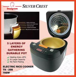 Digital Electric Black Rice Cooker (5L) - DMC Wholesale