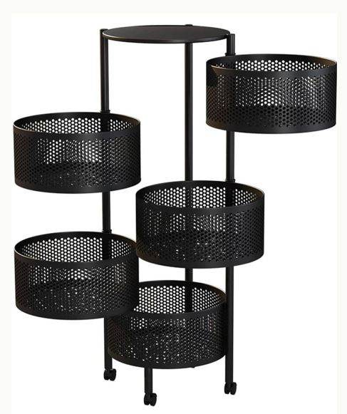 Round Rotating Layered Shelf Storage Rack (5 Tier) - DMC Wholesale
