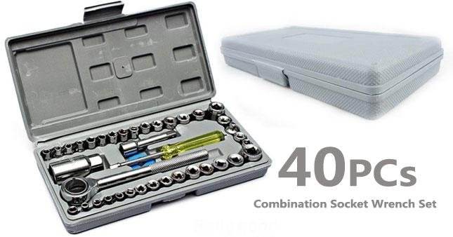 Combination Socket Wrench Set (Large)(40 pcs) - DMC Wholesale